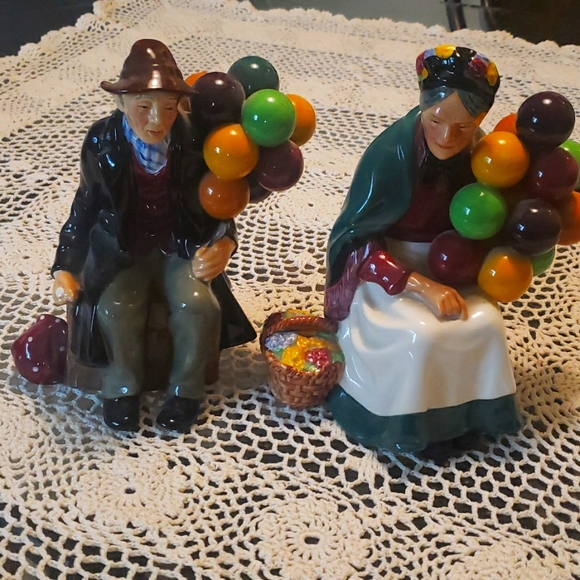 The Old Balloon Seller and The Old Ballon Man by Royal Doulton - Picture 1 of 11